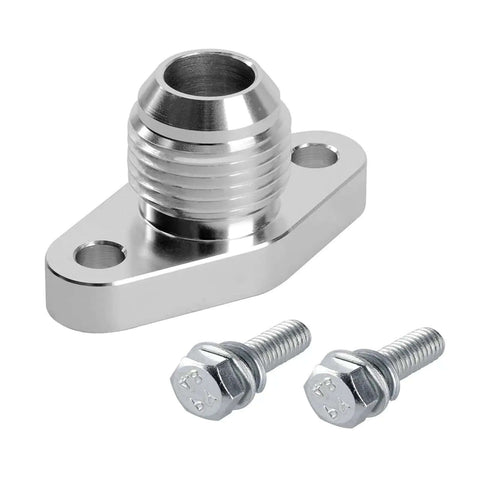 Universal 10AN Turbo Oil Return Drain Adapter Kit For KKK K03 K04 TD04 TD05 Fits Ihi Rhf Perfect Billet Aluminum Alloy Build With O-Ring And Bolts Included To Make Your Ride Suck Less And Run Cooler Today. 10AN aluminum adapter with bolts