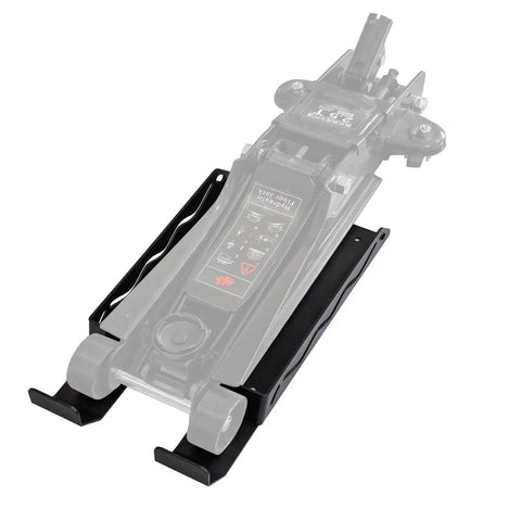 Tough As Nails Wall Mount Floor Jack Stand Rack Garage Tool Storage Organizer Universal Fit Hydraulic Jack Holder close-up view