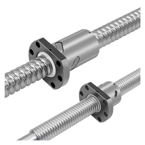 Heavy Duty Metal Ball Screw Nut Boasting Slick Rolling Action And Rock Solid Stiffness For Pro Grade Machine Tools C5 Spec SFU3210 Linear Slider Assembly 1000MM close-up of SFU3210 ball screw and nut
