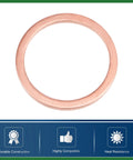 Tough As Nails Copper Flat Washers Metric M18 X 22Mm X 1.5Mm Sealing Rings, showcasing a single copper flat washer for plumbing and automotive use.