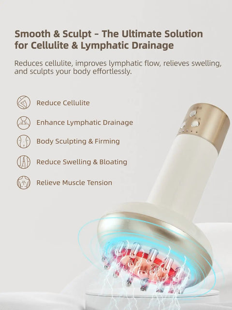 Home Spa Lymphatic Drainage Massager With Microcurrent Light Heat And Vibration For Legs Arms And Belly Anti Cellulite Tool