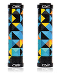 Silicone Lock On Mountain Bike Grips 22.2mm For Smooth Non Slip Comfort On MTB BMX And Electric Scooters Great Grip In Wet Conditions Easy Install Handlebar Grips, geometric design