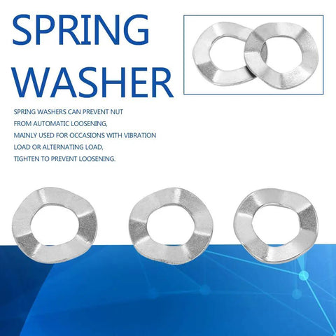 Stainless Steel Wave Spring Washers, Pack Of Ten Curved Lock Plates For Bolts And Electrical Connections, Heavy Duty Anti Vibration Shims That Stay Put And Keep Your Rig Tight As A Drum Under Constant Stress