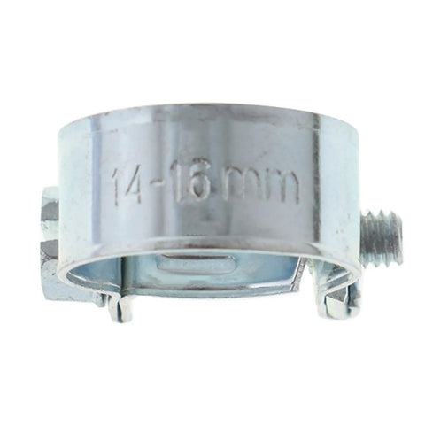 Close-up of a 30 Pack 3/8 Inch Fuel Injection Hose Clamps Kit For Plumbing Automotive And Mechanical Projects Fits 14 To 16mm Tubing Open Ring Design
