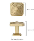 Diagram of 10 Pack 1.2 Inch Brushed Gold Square Cabinet Knobs For Kitchen Cabinets And Dressers, Premium Brushed Gold Finish