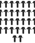 30 Pack M6 Hex Head SEMS Bolts 1.0 X 17mm With 18mm Washer Heavy Duty Oil Pan And Transmission Pan Bolts Replaces OEM 11508930
