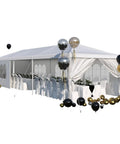 Built Tough 10 By 30 Foot Heavy Duty Outdoor Wedding Canopy With Eight Sidewalls Offering Full Uv Protection And Being Totally Waterproof