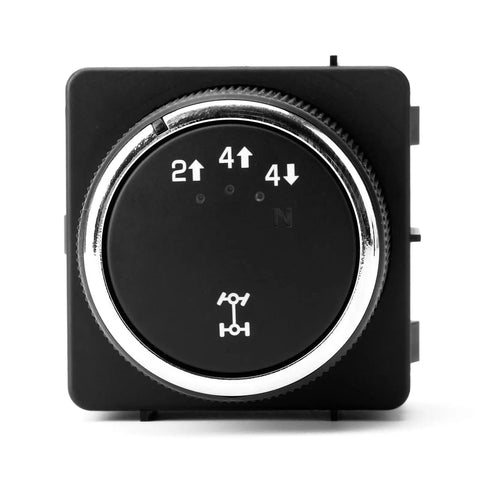 4x4 Switch For 2008 2014 Chevy Silverado GMC Sierra 2500 3500 4 Wheel Drive Selector Replacement OEM Part 15913725 Fits Silverado 2500 3500 Suburban Yukon XL 2500 Tahoe black plastic front view