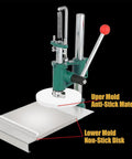 Upgrade Your Holiday Cooking Game With This No Sweat Manual Pizza Dough Press Machine featuring sturdy cast iron and steel plates.