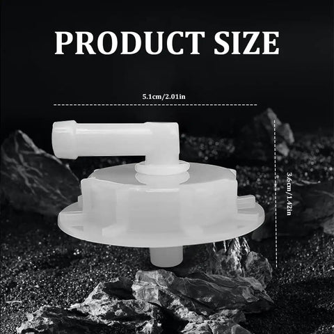Radiator Coolant Reservoir Overflow Tank Cap With Joint For Honda Acura Cars, shown on rocky surface with size dimensions.