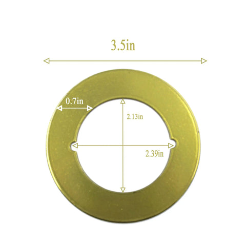 2 Pack Gold Scar Plate For Door Knob Fixing Cover Filler Backplate Beef Up Security By Hiding Damaged Door Easy Install Fits Under Existing Lockset