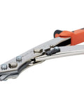 Sheet Metal Nibbler Hand Tool With Adjustable Cutting Head For Automotive Fabrication And Bodywork, orange ergonomic grip