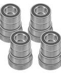 16 Pcs RC Ball Bearing Kit For RC Car With Deep Groove Design And High Strength Steel For Enhanced Stability, Flexible Compatibility, Quick Replacement, And Easy Installation For Upgrading, Repair, And Maintenance. Six steel RC ball bearings
