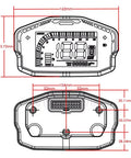 Replace Your Old Dash Lcd Speedometer Display Featuring Quick One Line Can Bus Hookup dimensions diagram with measurements included.