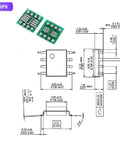 80 Pack PCB Proto Board Kit SMD To DIP Converter Adapter SOP8 diagram and specifications for prototyping and DIY electronics.