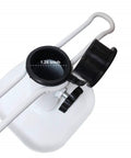 Close-up of Heavy Duty Beach Umbrella Sand Anchor Ground Screw Auger With Carry Bag showing 1.26-inch diameter opening, metal construction in white.
