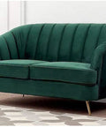 Green velvet sofa with Golden Round Metal Sofa Legs Set Of 4 For Beefy Replacement Feet For Couch Bed And Coffee Table Ideal For Mid Century Modern Hack For Flat Pack Furniture 5 Inch Height Heavy Duty Durable Solid Metal Construction