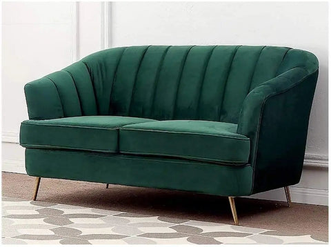 Green velvet sofa with Golden Round Metal Sofa Legs Set Of 4 For Beefy Replacement Feet For Couch Bed And Coffee Table Ideal For Mid Century Modern Hack For Flat Pack Furniture 5 Inch Height Heavy Duty Durable Solid Metal Construction
