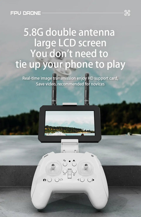 Remote controller with screen for Immersive FPV Racing Drone Kit With 1080P Camera And Goggles For Indoor Flying Hand Operated Quadcopter