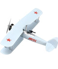 O2U-4 Corsair Biplane Model Kit 1 To 48 Scale For Adults, WWII Carrier-Based Aircraft Replica, top view with blue finish