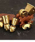 Four Pack Heavy Duty Universal Swivel Caster Wheels For Furniture Cabinets Cruising Smooth Like A Pro Featuring Anti Oxidation Brass Pads.
