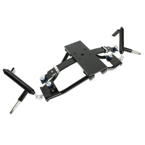 Six Inch Double A Arm Golf Cart Lift Kit compatible with Club Car Precedent and Tempo, heavy duty steel suspension upgrade.