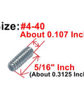 50 Piece 4-40 x 5/16 Inch Stainless Steel Allen Socket Set Screws Grub Hex Head With 1.27mm Allen Wrench 304