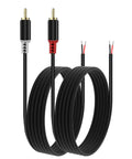 Dead Simple RCA To Speaker Wire Hookup That Gets Your Rig Back On Track This 20 AWG Audio Patch Cord with male plugs and bare wires.