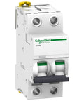 Acti9 2 Pole 6 Amp Circuit Breaker Curvature C 50/60 Hz White No Fuss Quick Install Durable Panel Mount For Safe Home And Industrial Wiring UL Listed