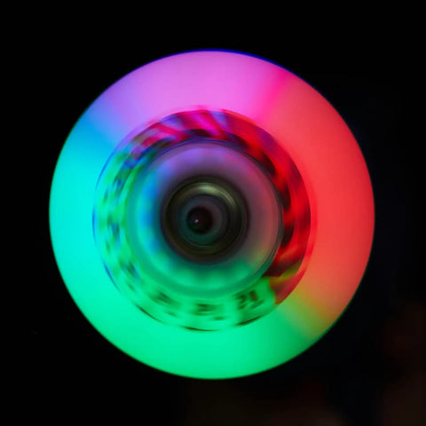 80mm Inline Skate Wheels With ABEC-9 Bearings, Sick Light Up Replacement Wheels 8 Pack For Inline Skates glowing in the dark