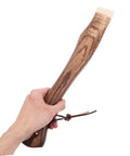 Hand holding an Ergonomic Short Axe Handle Made From Solid Wood Replacement For Hatchet And Hammer, Curved Design For A Comfortable Grip