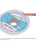 Desoldering Wick 1.5m Long For Electronics Solder Removal, Pro Grade PCB Repair Wick With Multiple Sizes From 1.5mm To 3.5mm
