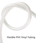 Coiled Three Eighth Inch ID 25 Foot High Pressure Braided Clear PVC Vinyl Tubing Flexible Hose for water transfer.