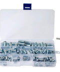 Wood Threaded Insert Quarter Inch By Twenty Threads 10mm 15mm 20mm Length Screw In Insert Nut Kit For Wood Furniture 60 Piece Set Durable Fastener Kit For Repair And Assembly Ideal For DIY Projects And Home Furniture Repair And Upgrades, plastic case with assorted threaded inserts and hex key