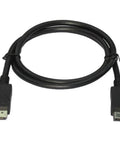 Black DisplayPort cable for Thunderbolt 5 Smart Dock With 300w Pd Powers Quad 4k 60hz Screens Includes Hdmi And Displayport Cables.