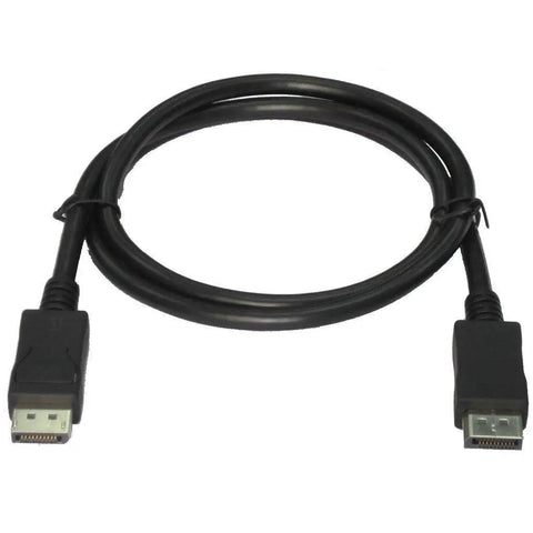 Black DisplayPort cable for Thunderbolt 5 Smart Dock With 300w Pd Powers Quad 4k 60hz Screens Includes Hdmi And Displayport Cables.
