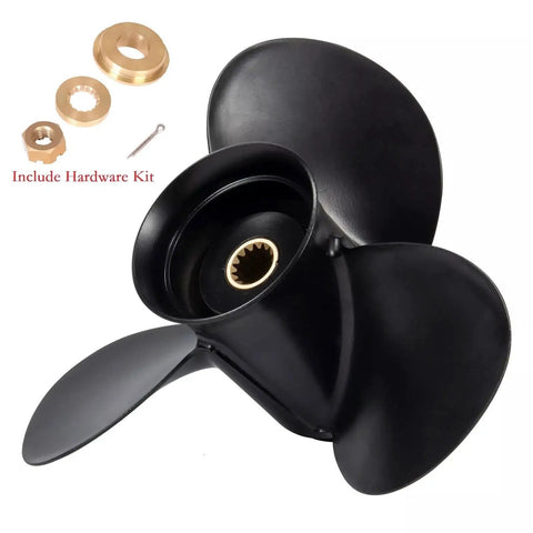 Outboard Propeller 3 Blade Aluminum 10X15 Pitch Right Hand Rotation For 20 25 30 35 HP Boats Fits OMC Johnson Evinrude with hardware kit