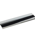 Edge Pull Cabinet Handle Polished Chrome Six Inch Projection Five And One Eighth Inch Mounting Centers Transitional Style Ten Pack Durable Metal Hardware For Cabinets And Drawers showing clean polished chrome finish