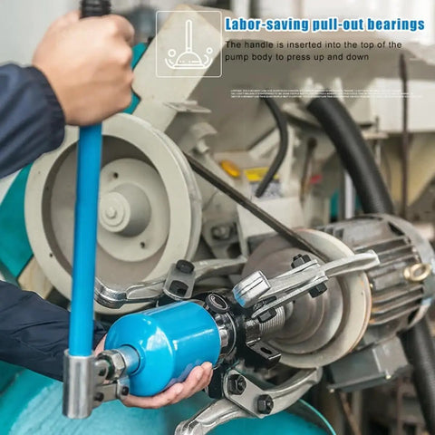 Heavy Duty 20 Ton Hydraulic Gear Puller Kit with adjustable jaws in use for machinery repair