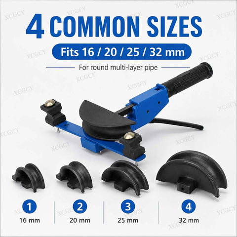 Heavy Duty Ratcheting Tubing Bender Kit For Copper Aluminum Piping engineered for 16, 20, 25, 32 mm pipe sizes with multi-layer capability.