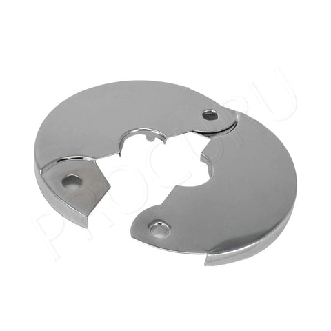 Hinged Split Escutcheons For One Half Inch CTS Pipes In Chrome Finish With Screws Five Eighth Inch OD Pipe Covers Four Pack Easy Installation For Copper And PEX Plumbing Keeps Exposed Pipe Neat And Protected
