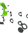 Disassembled view of Extender Kit For Full Face Mask And IDM With Nylon Clamping Band Wide Frame for accessories mounting.