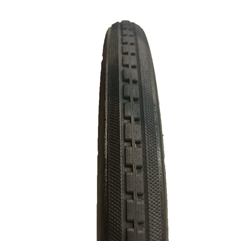 Close-up of Airless Solid 24x1.75 Bike Tire No Flat Non Pneumatic Puncture Proof Road Bike Tire tread pattern.