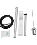 433MHz 3dBi Omni Antenna With 9.8 Ft RG58 Coax Cable 50 Ohm GSM Antenna SMA Male Plug Mount Bracket components laid out
