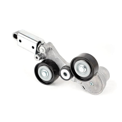 Drive Belt Tensioner Assembly Kit With Pulley And Serpentine Belt For GM 2.4L L4 Cars Like Impala Malibu LaCrosse Regal Aura Vue 2007 2016 Replaces 12663047 7PK1290, shown in metal and plastic components
