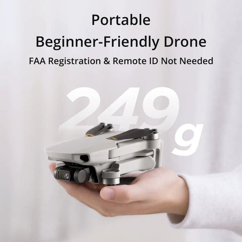 Hands holding Ultra Portable 4K Drone With Camera For Beginners, 3 Axis Gimbal, FPV Transmission, Easy To Fly, Under 249g
