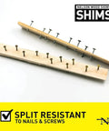Prime Yellow Wood Shims Deliver Dead On Snap Cut Adjustments For Framing And Door Installations Featuring Slick Tapered Edges That Glide Right In Place Guaranteeing No Fuss Leveling Results On Any Site with nails.