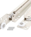 Full Extension Drawer Slides 2 Pack Heavy Duty Metal Cabinet Runners With Smooth 2 Section Telescoping Rails For Kitchen Bathroom Closet Organizers Easy Replacement white steel drawer slides with rollers and screws