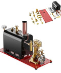 Mini Live Steam Engine Kit With Copper Boiler Reversible Reciprocating Single Cylinder CNC Machined Parts for Smooth Operation
