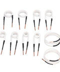 Top Shelf Induction Heater Coil Kit Using Premium Brass Core Wire Shaped To Blast Through Frozen Hardware And Scaly Bolts Delivers Sweet Storage Simplicity Through A Lightweight Carry Tub For Road Warriors - 10 flexible white induction heater coils.